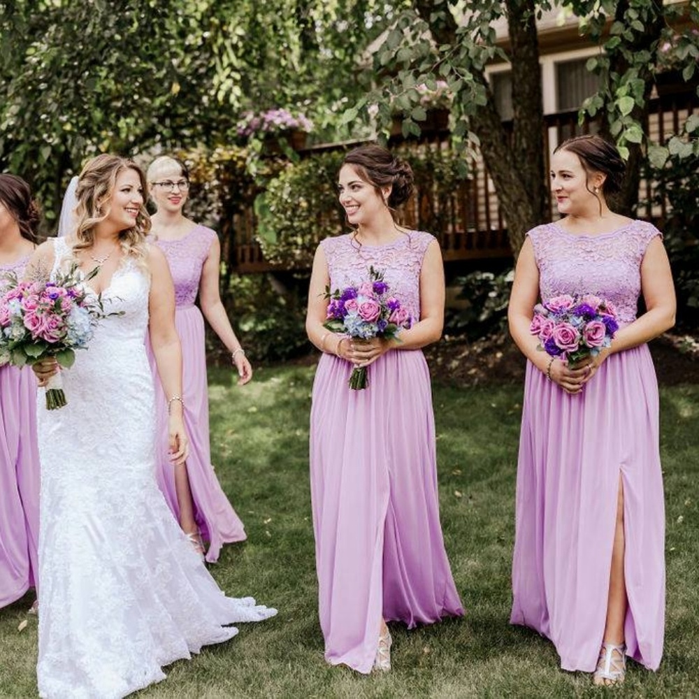 David's Bridal Bridesmaid Dress F19328 Bouquet